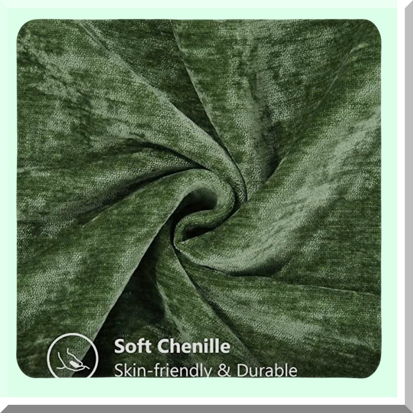 Spring Farmhouse Chenille Velvet Throw Pillow Covers - Set of 2, Decorative Square Cushion Covers with Stitched Edge for Couch Sofa Bed - Forest Elf Theme