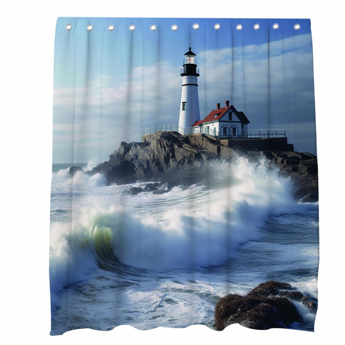 Blue Ocean Nautical Shower Curtain 72x72