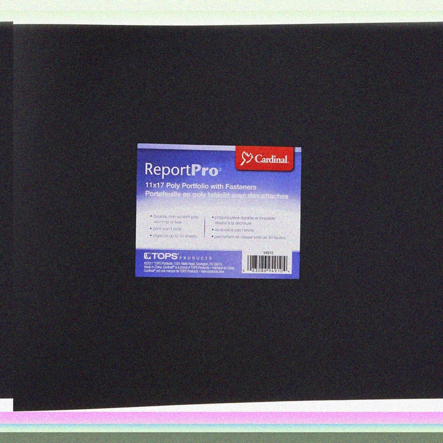 Poly Portfolio with Brads Black 11x17