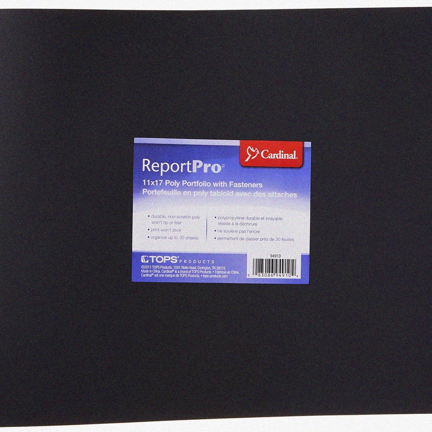 Poly Portfolio with Brads Black 11x17