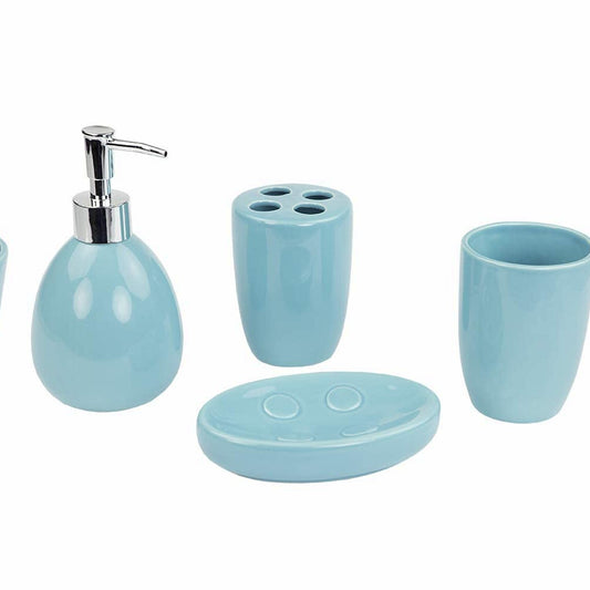 4-Piece Bathroom Accessory Set Turquoise
