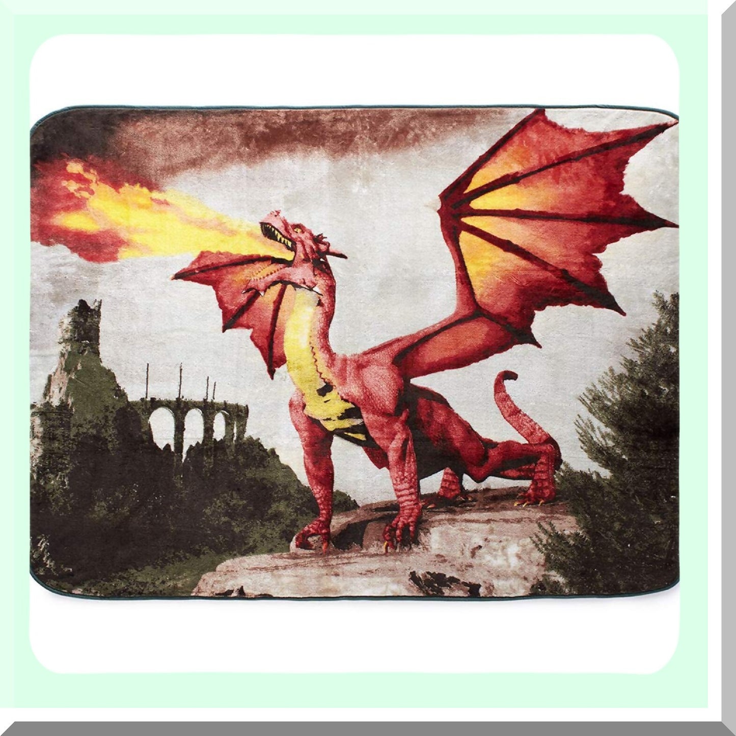 Dragon's Embrace Luxury High Pile Oversized Plush Blanket - Warm 60x80 Throw