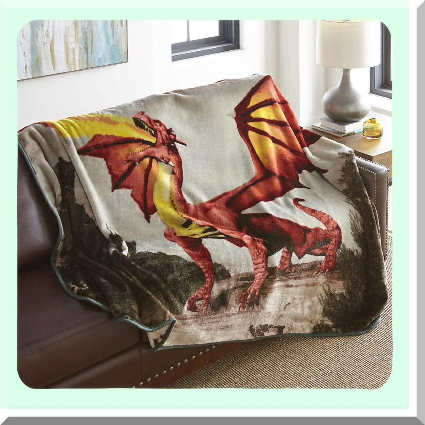 Dragon's Embrace Luxury High Pile Oversized Plush Blanket - Warm 60x80 Throw