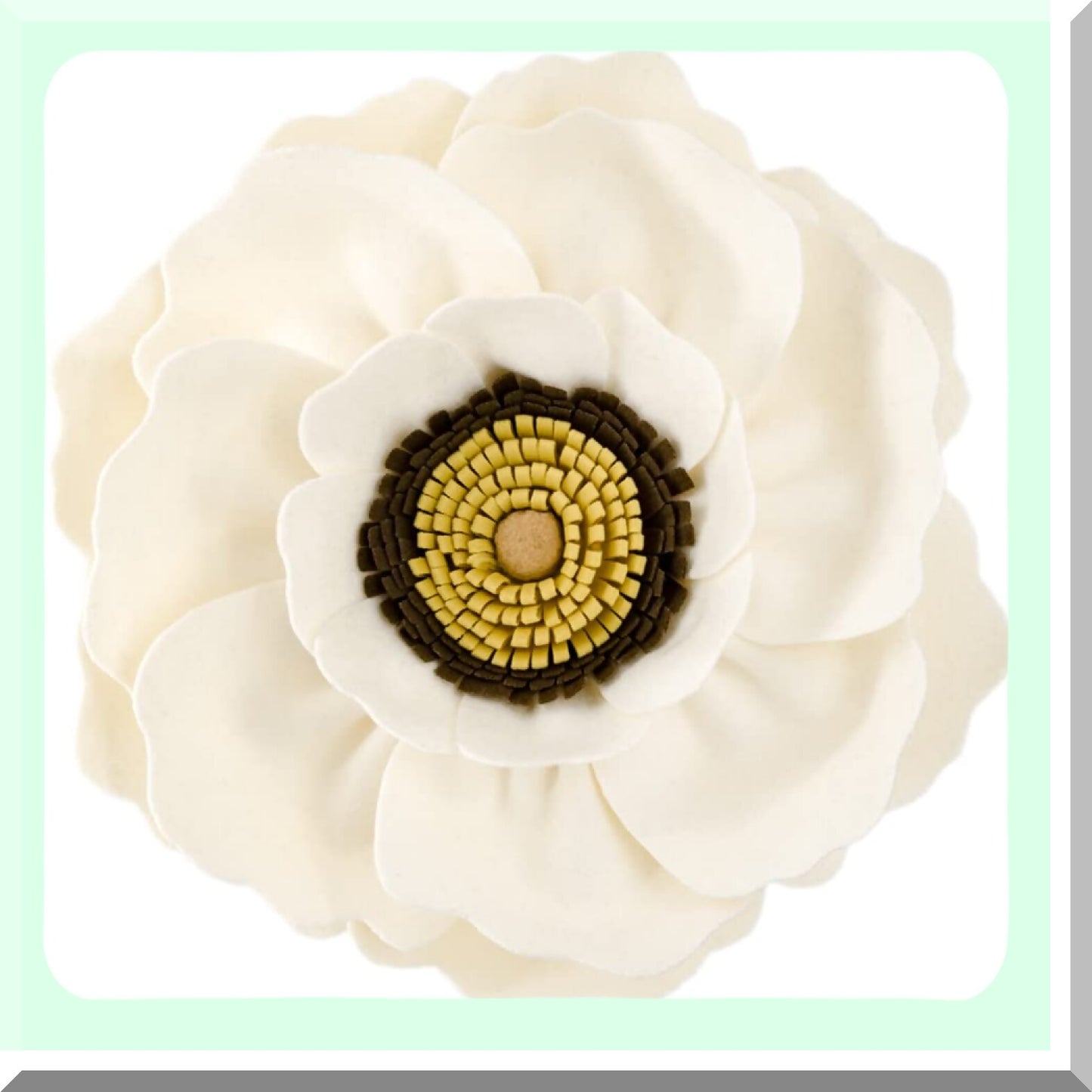 Floral Bliss 3D Round Pillow - Decorative Flower Shaped Cushion for Couch & Bedroom - Aesthetic Home Decor - 12 Inch White - Insert Included