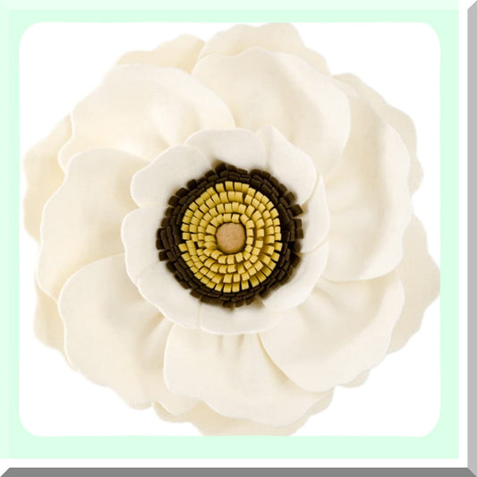 Floral Bliss 3D Round Pillow - Decorative Flower Shaped Cushion for Couch & Bedroom - Aesthetic Home Decor - 12 Inch White - Insert Included