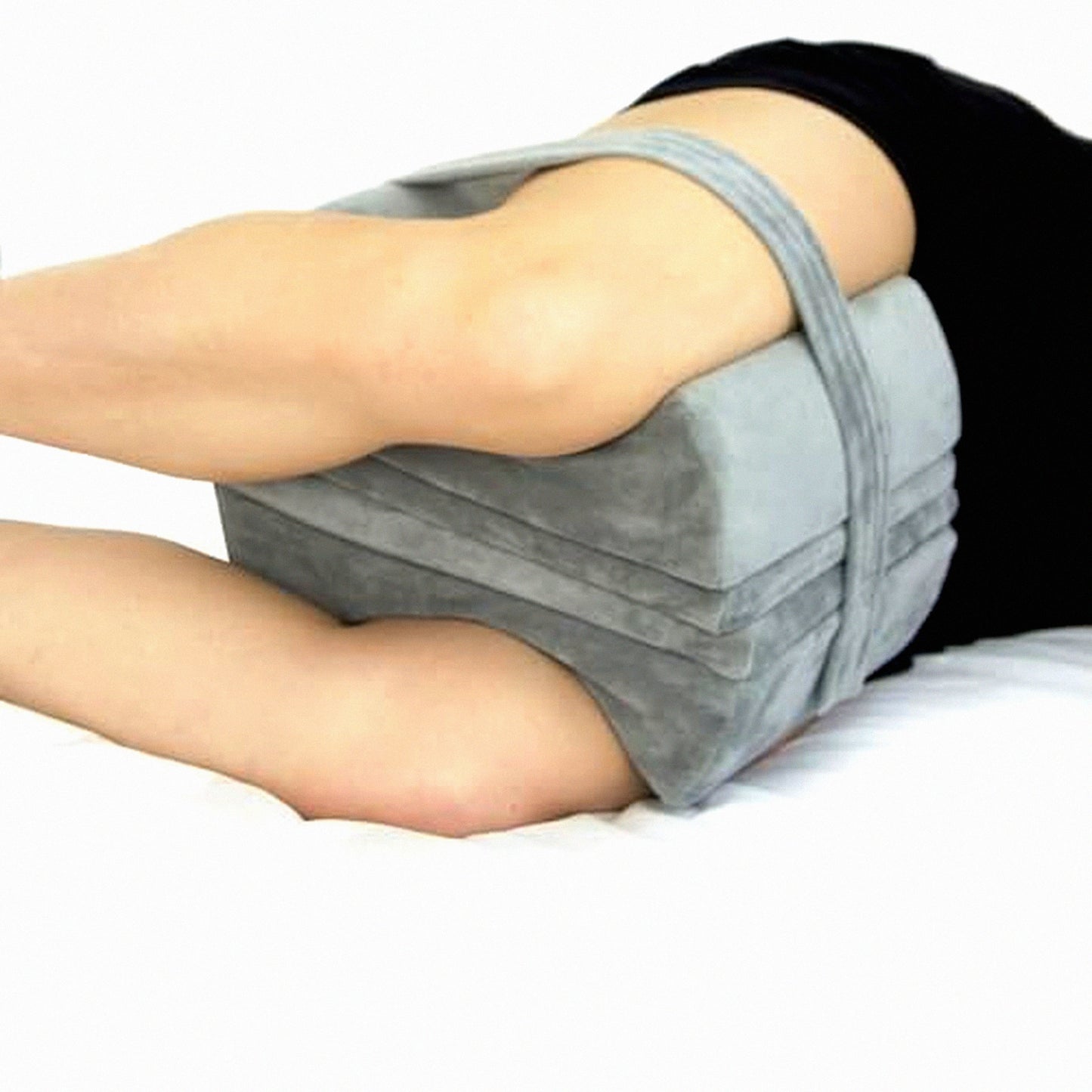 OrthoSleep Memory Foam Knee Hip Leg Pillow - Customizable Thickness for Side Sleepers, Lower Back Pain, Sciatica Relief - Orthopedic Support for Better Sleep
