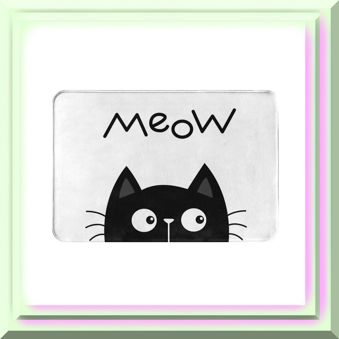 Black and White Bath Mat 15.7 x 23.6 inches