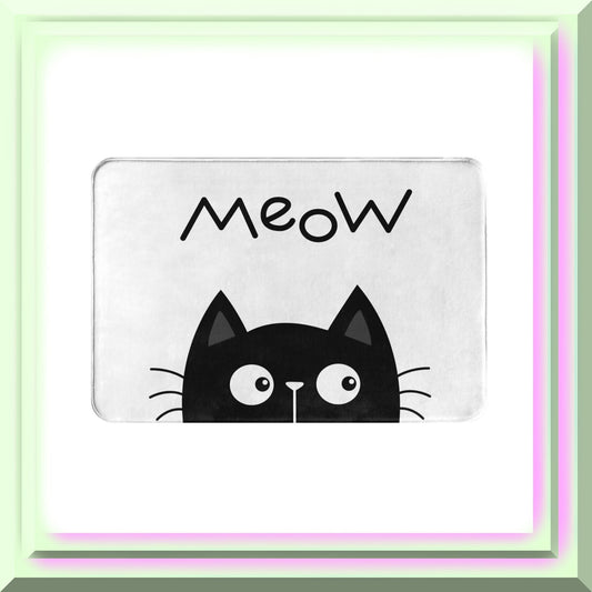 Black and White Bath Mat 15.7 x 23.6 inches