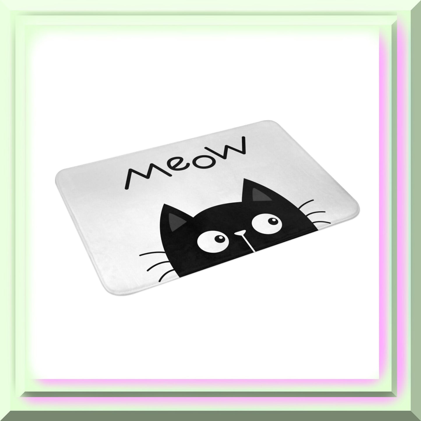 Black and White Bath Mat 15.7 x 23.6 inches