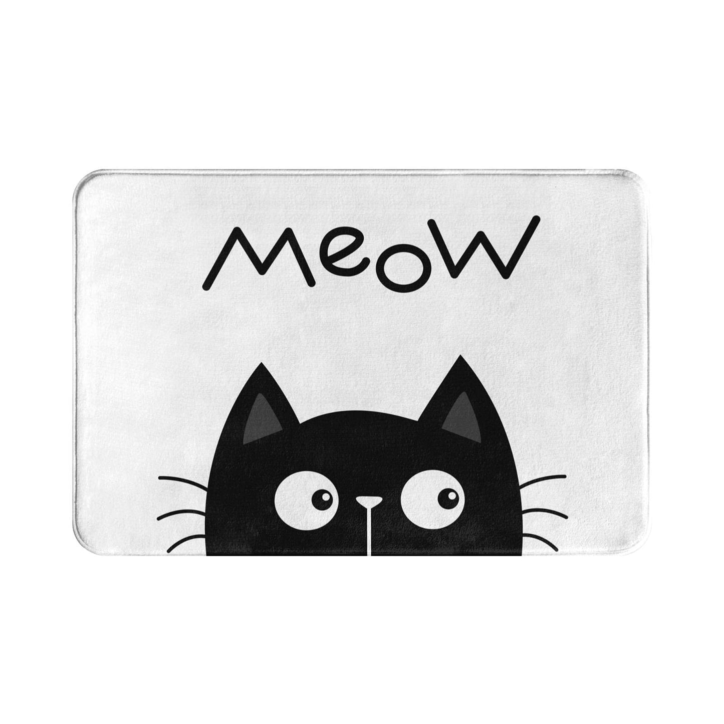 Black and White Bath Mat 15.7 x 23.6 inches