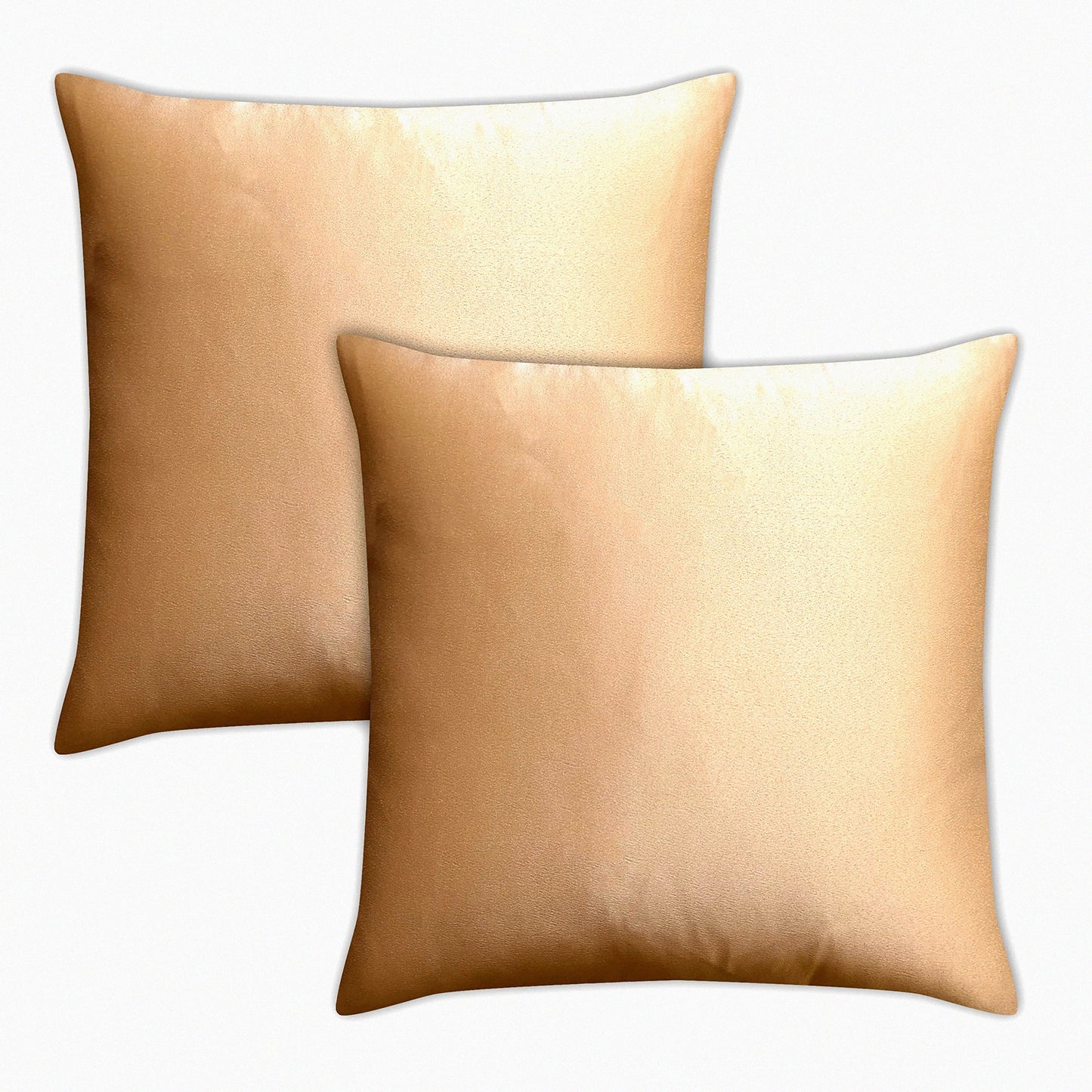 Luxury Silk Nude Pillow Covers - Set of 2 Decorative Throw Pillow Covers with Zipper Closure for Couch Bed Car Sofa - Heavy Quality Toss Pillows