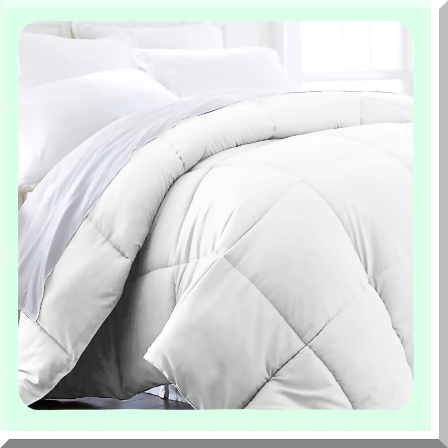Pure Comfort Down Alternative Duvet - Hotel Collection Full/Queen Size Comforter 1600 Series Home Bedding Insert White - Luxury Sleep Essentials