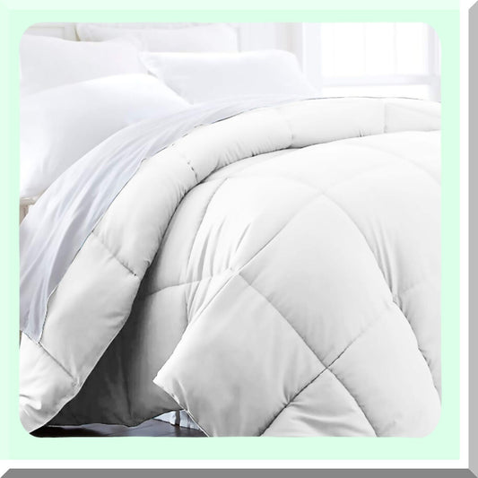 Pure Comfort Down Alternative Duvet - Hotel Collection Full/Queen Size Comforter 1600 Series Home Bedding Insert White - Luxury Sleep Essentials