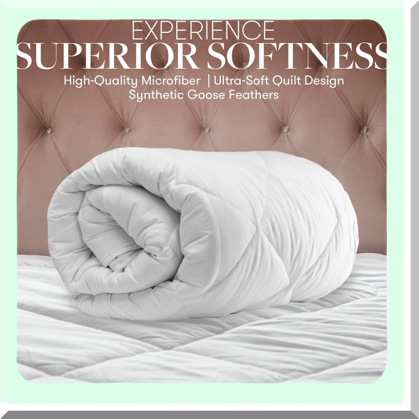 Pure Comfort Down Alternative Duvet - Hotel Collection Full/Queen Size Comforter 1600 Series Home Bedding Insert White - Luxury Sleep Essentials