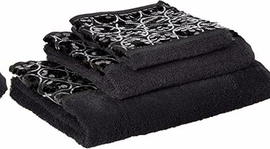 Sinatra 3-Piece Black Bathroom Towel Set