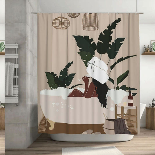 Black Girl Shower Curtain 60x72 Inches