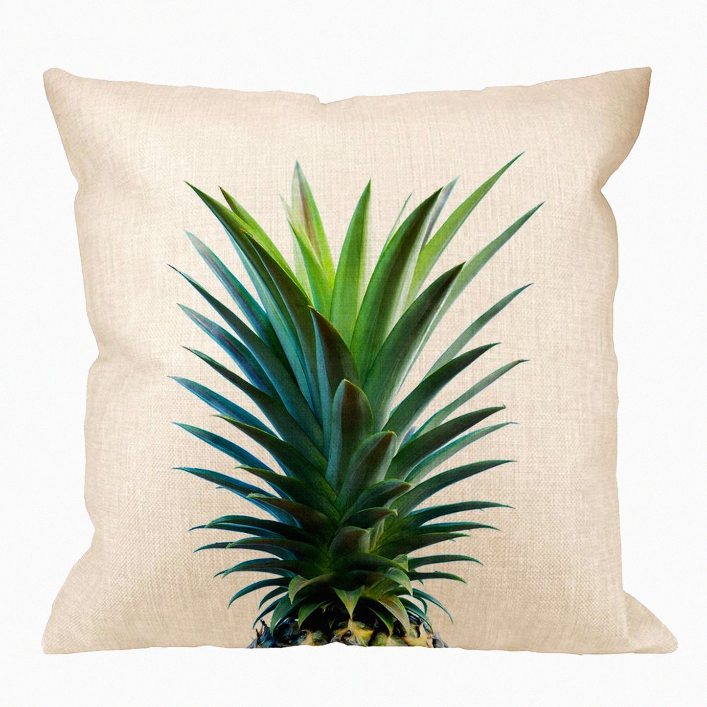 Pineapple Paradise Pillowcase - Tropical Decorative Throw Pillow Cover for Home Sofa Couch, Cotton Linen Square Cushion Case 18x18 inch Green