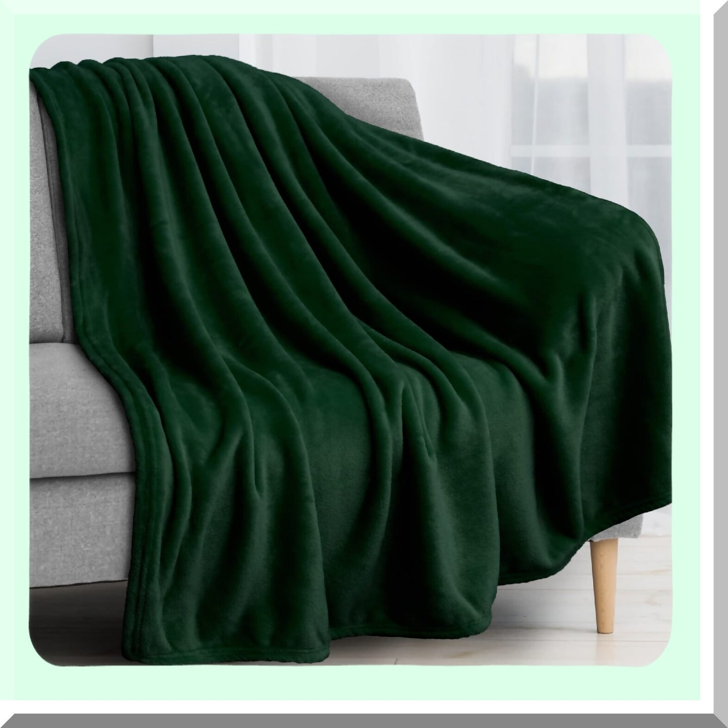Emerald Luxe Twin Fleece Blanket - Super Soft, Plush Flannel Throw, Lightweight Microfiber for Sofa, Couch, Bed - 60x80 inches