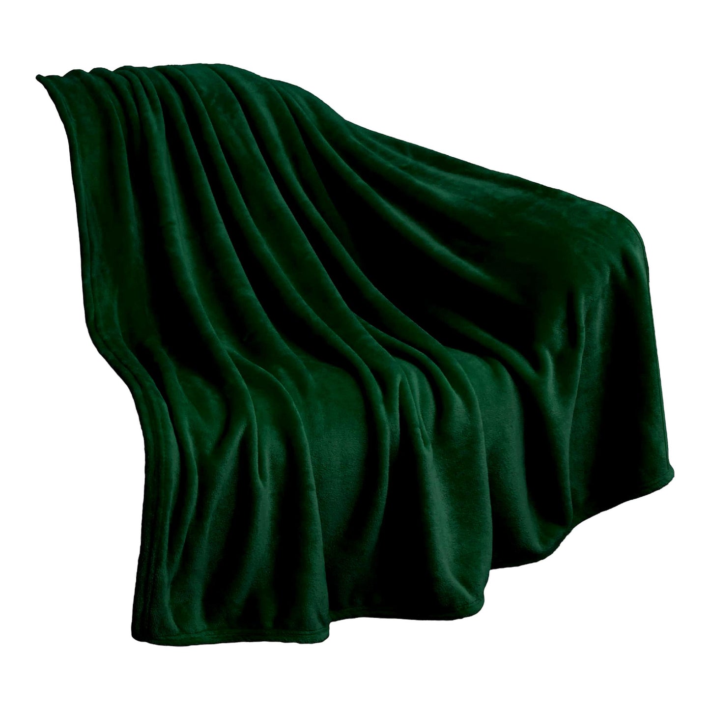 Emerald Luxe Twin Fleece Blanket - Super Soft, Plush Flannel Throw, Lightweight Microfiber for Sofa, Couch, Bed - 60x80 inches