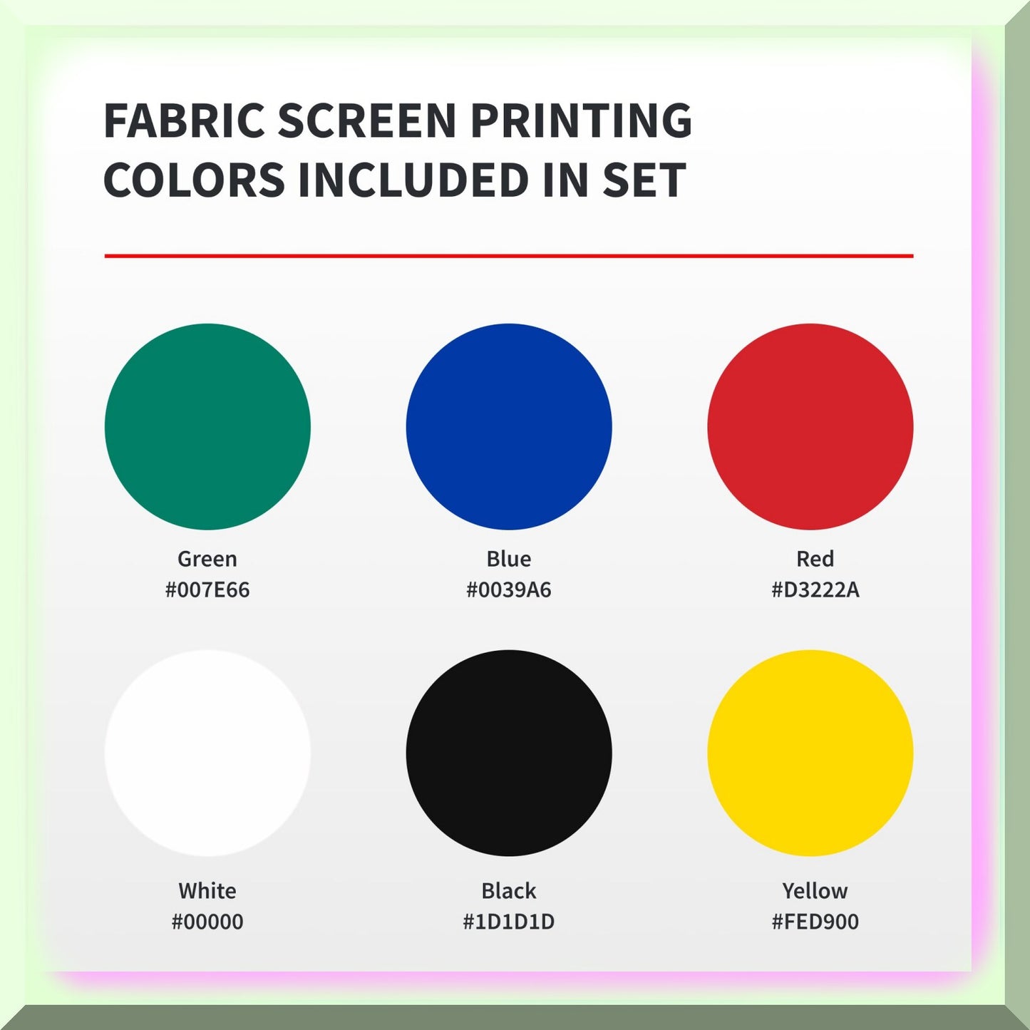 ColorSplash Fabric Ink Kit 6 Colors 4oz