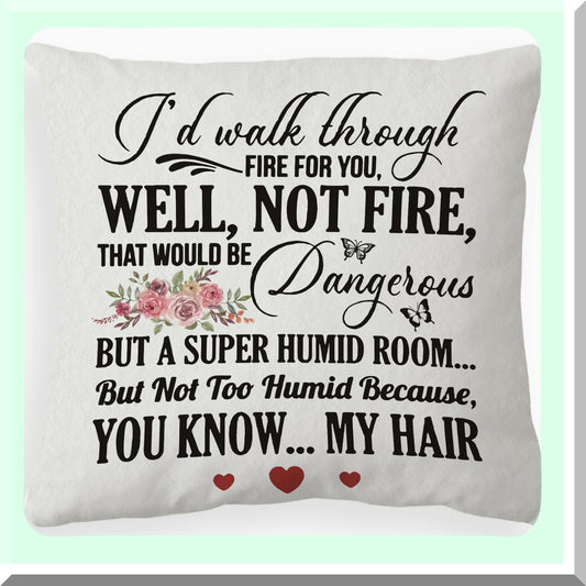 Sister Love Decorative Pillow Covers - 18x18 Inch Home Decor Cushion Case - Hair Inspired Throw Pillow - Walk Through for You Design