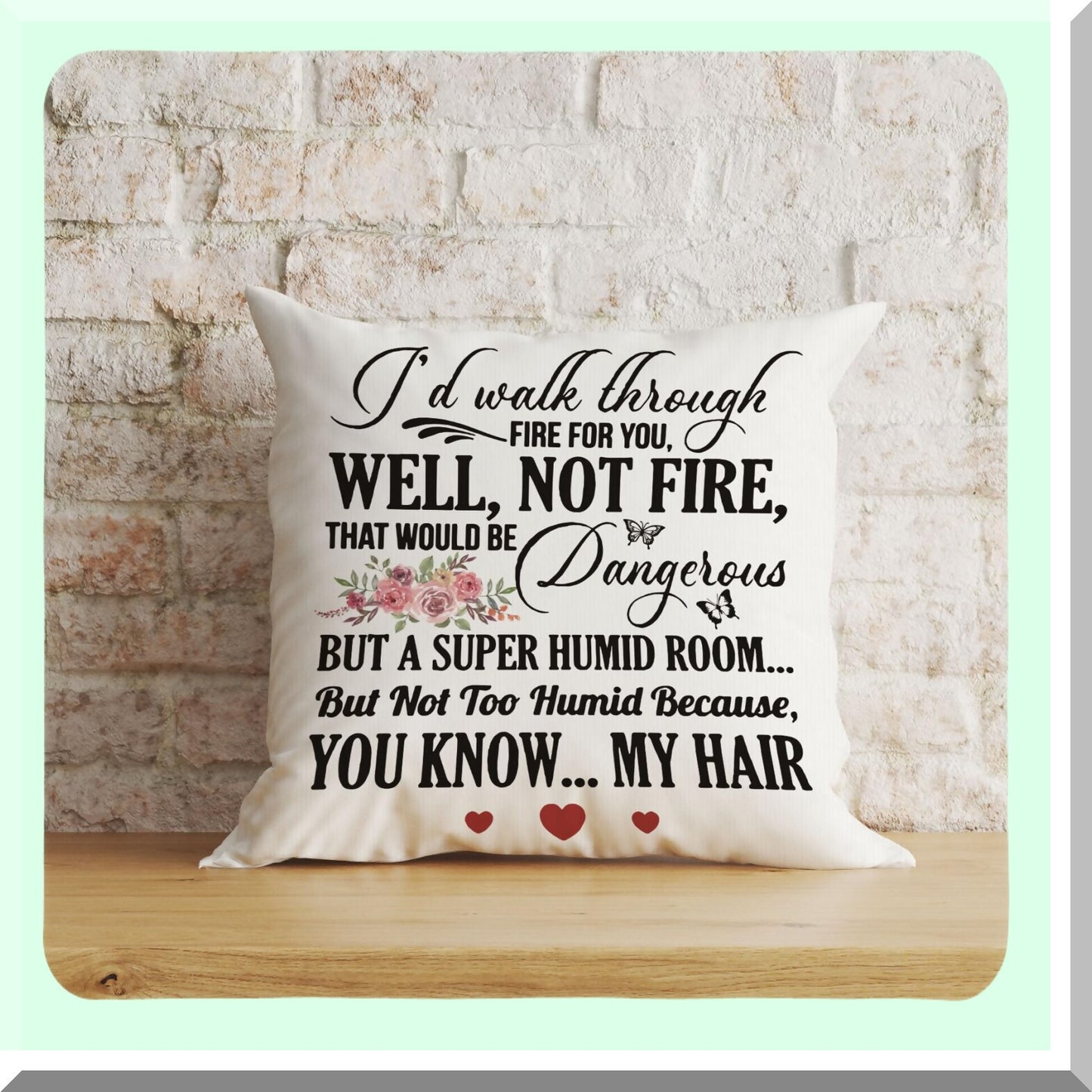 Sister Love Decorative Pillow Covers - 18x18 Inch Home Decor Cushion Case - Hair Inspired Throw Pillow - Walk Through for You Design