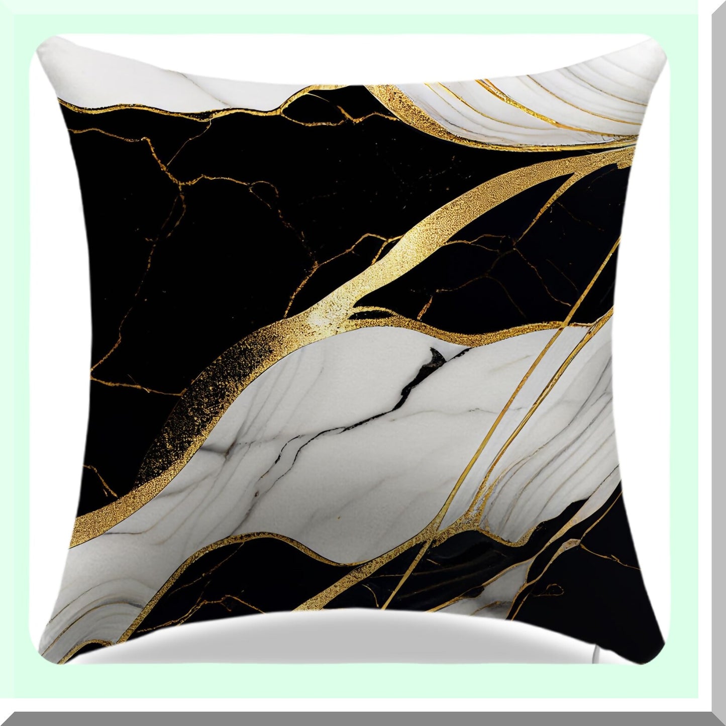 Farmhouse Chic Pillow Cover Set - Black & Grey 18x18 Inch Square Throw Pillowcases for Living Room, Bedroom, Sofa & Car Decor - Set of 4 Soft Cushion Covers