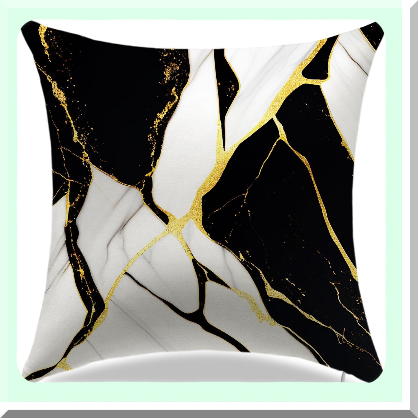 Farmhouse Chic Pillow Cover Set - Black & Grey 18x18 Inch Square Throw Pillowcases for Living Room, Bedroom, Sofa & Car Decor - Set of 4 Soft Cushion Covers