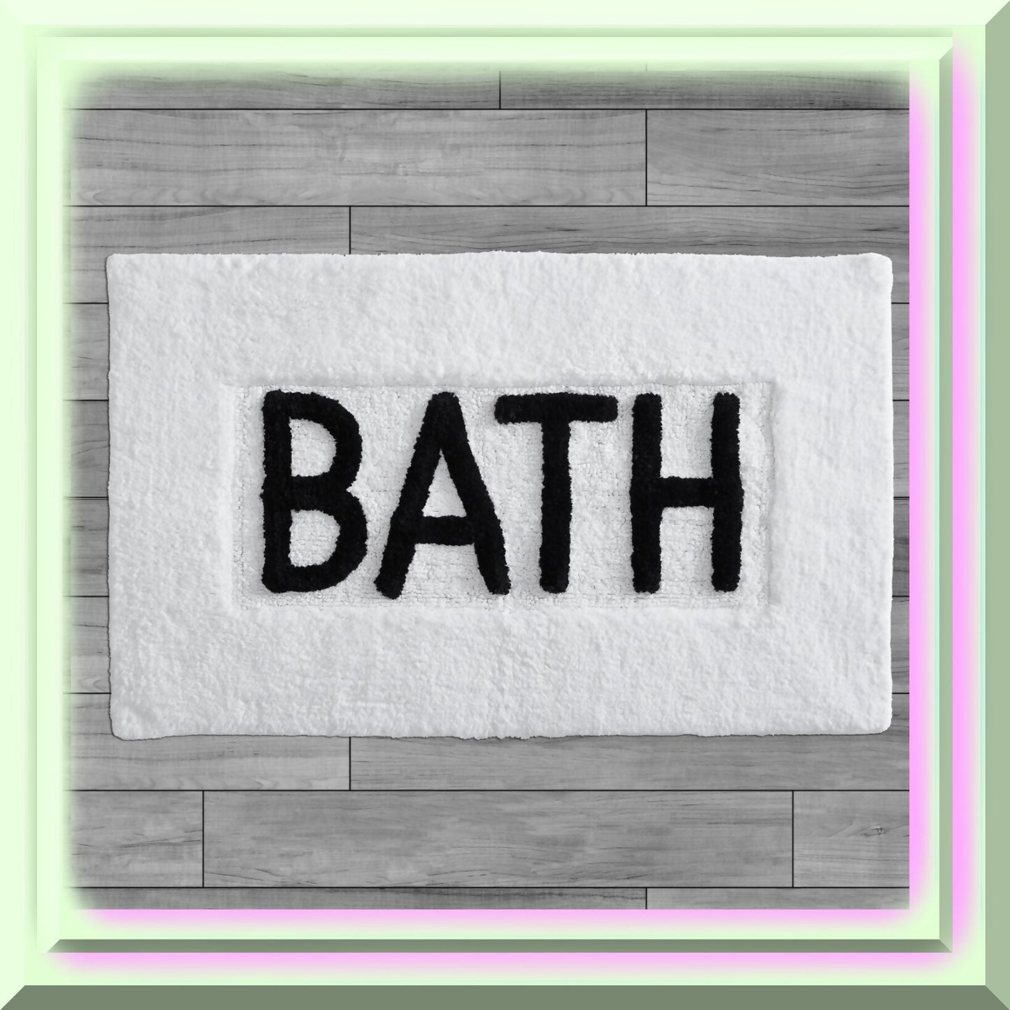 Cotton Bath Rug White 21x34