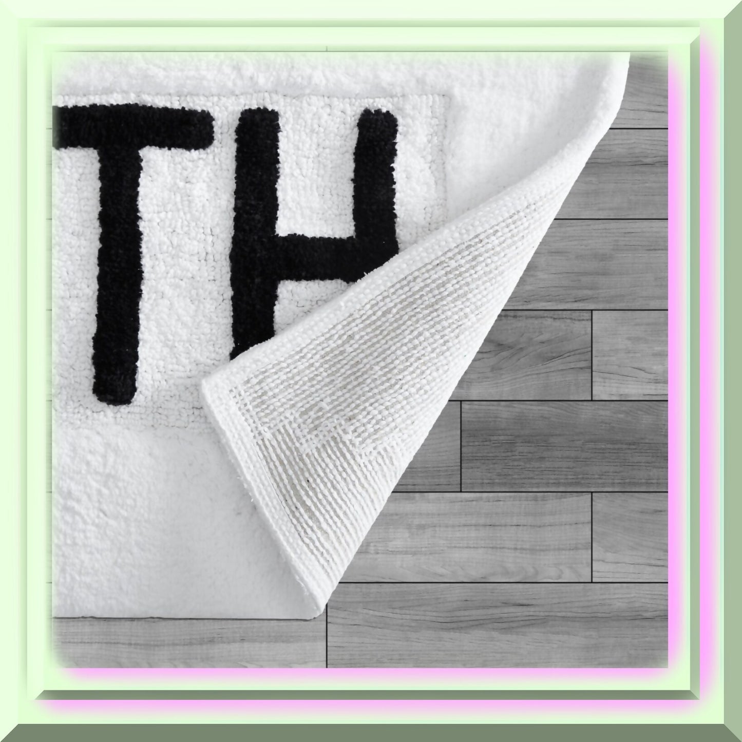 Cotton Bath Rug White 21x34