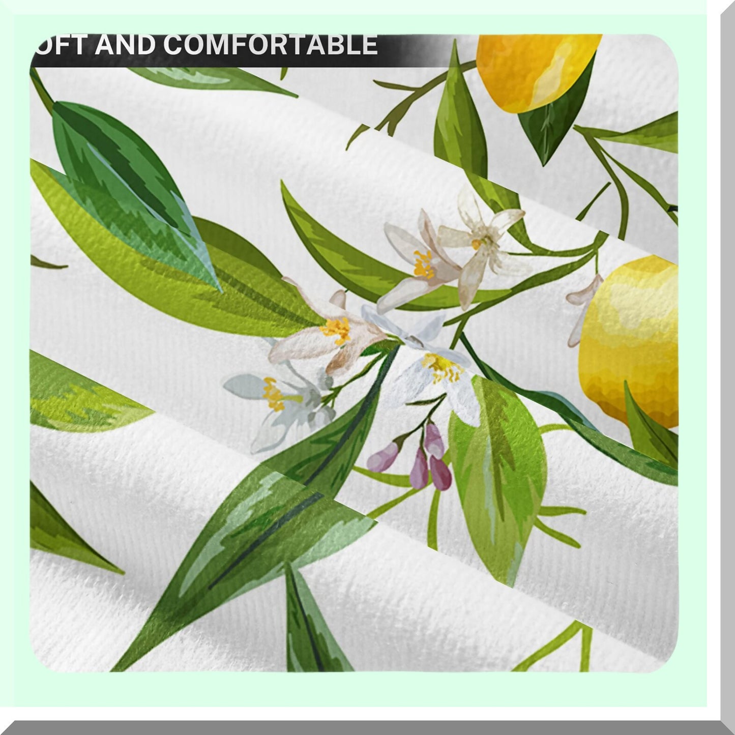 Tropical Oasis Decorative Pillow Covers - Green Jungle Leaf Floral Lemon Flowers Print - 18x18 Inch Cushion Pillowcase for Sofa - Summer Home Decor