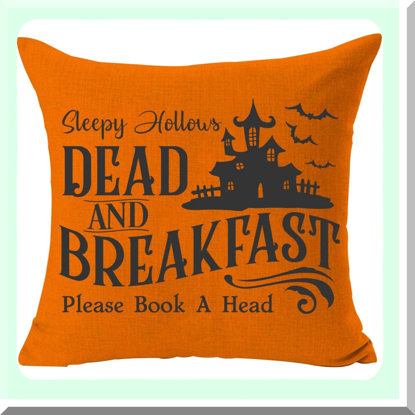 Fall Harvest Hocus Pocus Farmhouse Pillow Covers Set - Decorative Throw Cushion Cases 18x18 Inches for Home Sofa - Autumn Decorations Orange