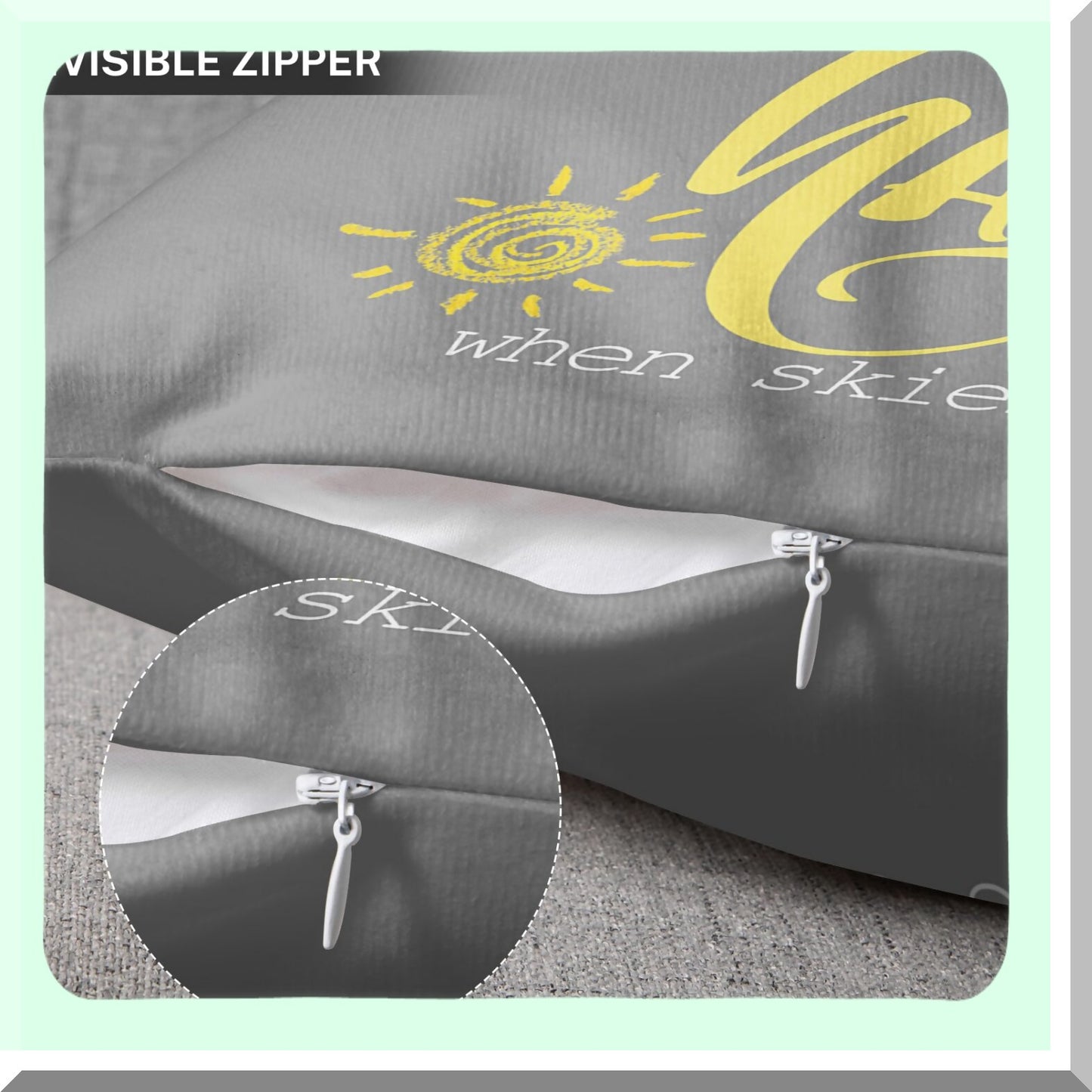 Sunshine Words Decorative Pillow Set - Yellow Gray Home Decor Covers - Square 16x16 Inches - My Sunshine Pillowcases