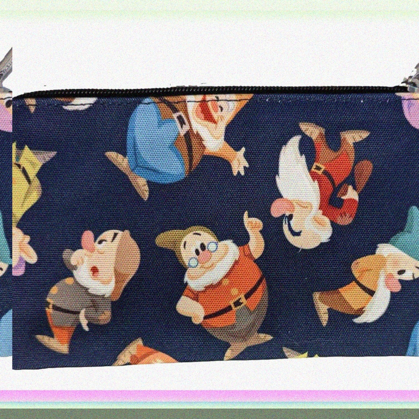 Seven Dwarves Allover Print Cosmetic Pouch