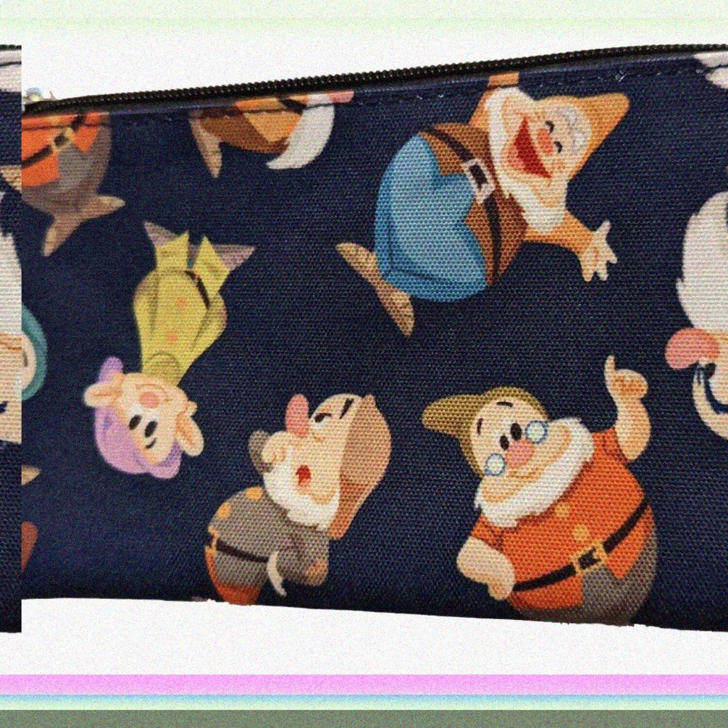 Seven Dwarves Allover Print Cosmetic Pouch