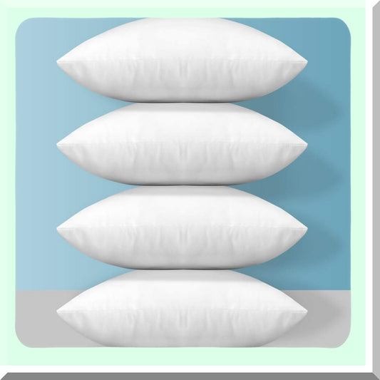 Square Comfort 18x18 Pillow Inserts Set of 4 for Couch, Sofa, Bed