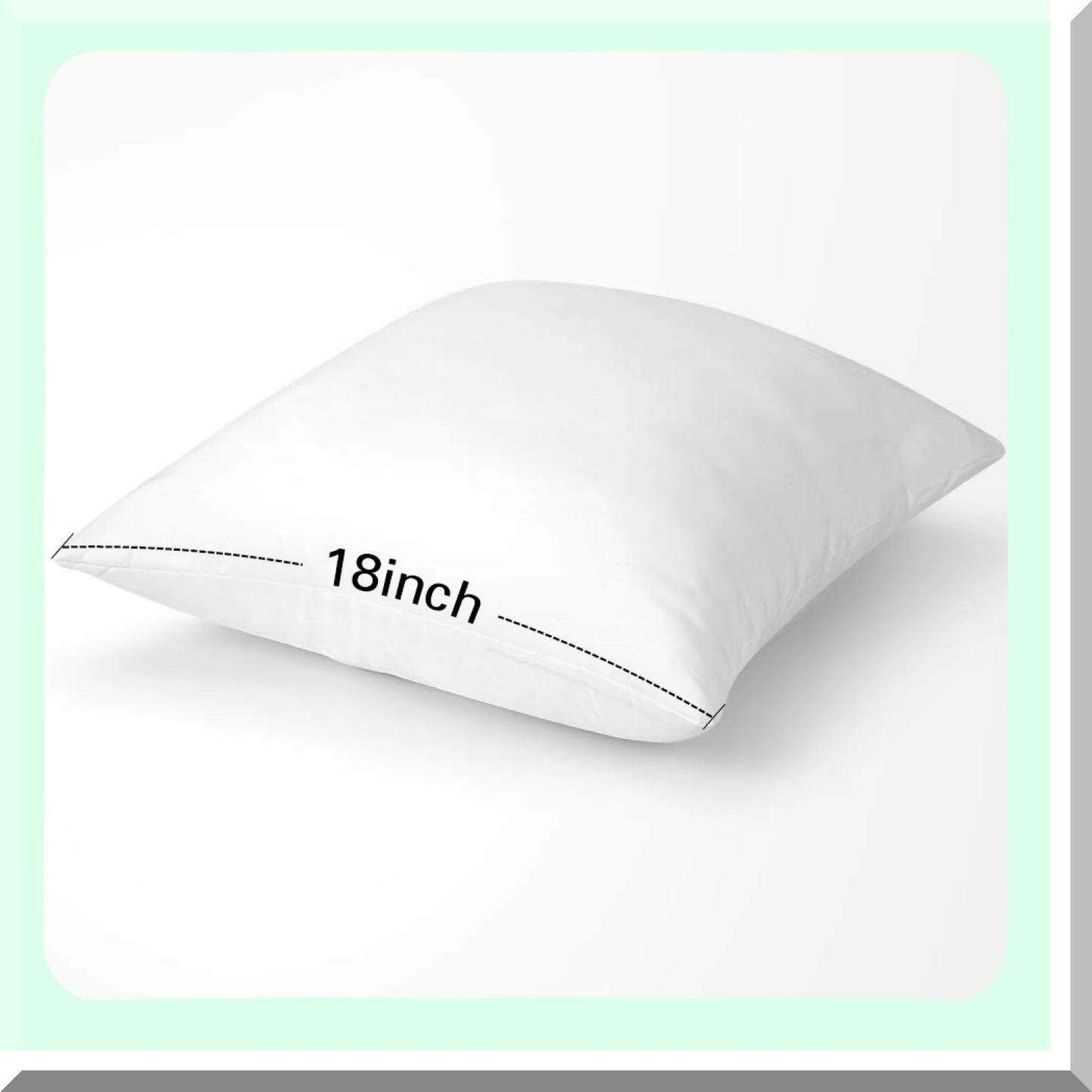 Square Comfort 18x18 Pillow Inserts - Set of 4 Cushion Stuffers for Couch, Sofa, Bed - Indoor Decorative White Pillows - Soft and Fluffy Inserts