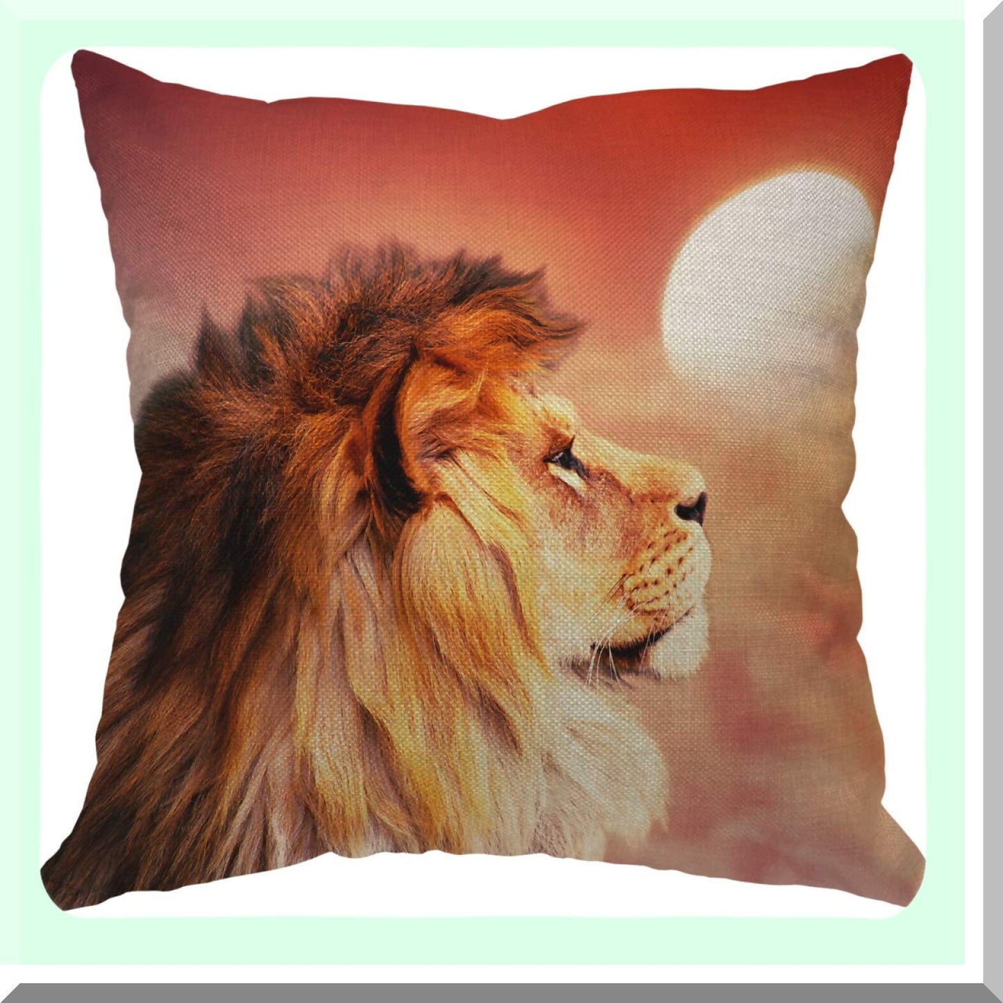 Savannah Sunset Cloud Wild Animal Pillowcase - Decorative Square Cushion Cover for Sofa Bed - 18x18 Inch Linen Canvas - Women Men Home Decor