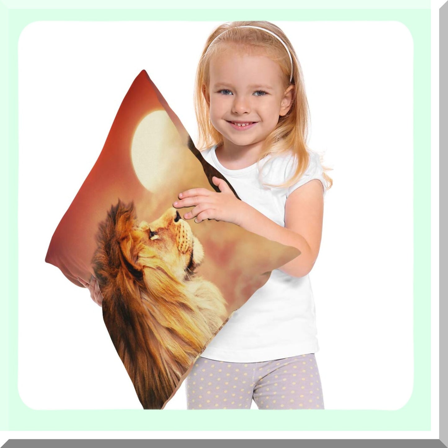 Savannah Sunset Cloud Wild Animal Pillowcase - Decorative Square Cushion Cover for Sofa Bed - 18x18 Inch Linen Canvas - Women Men Home Decor