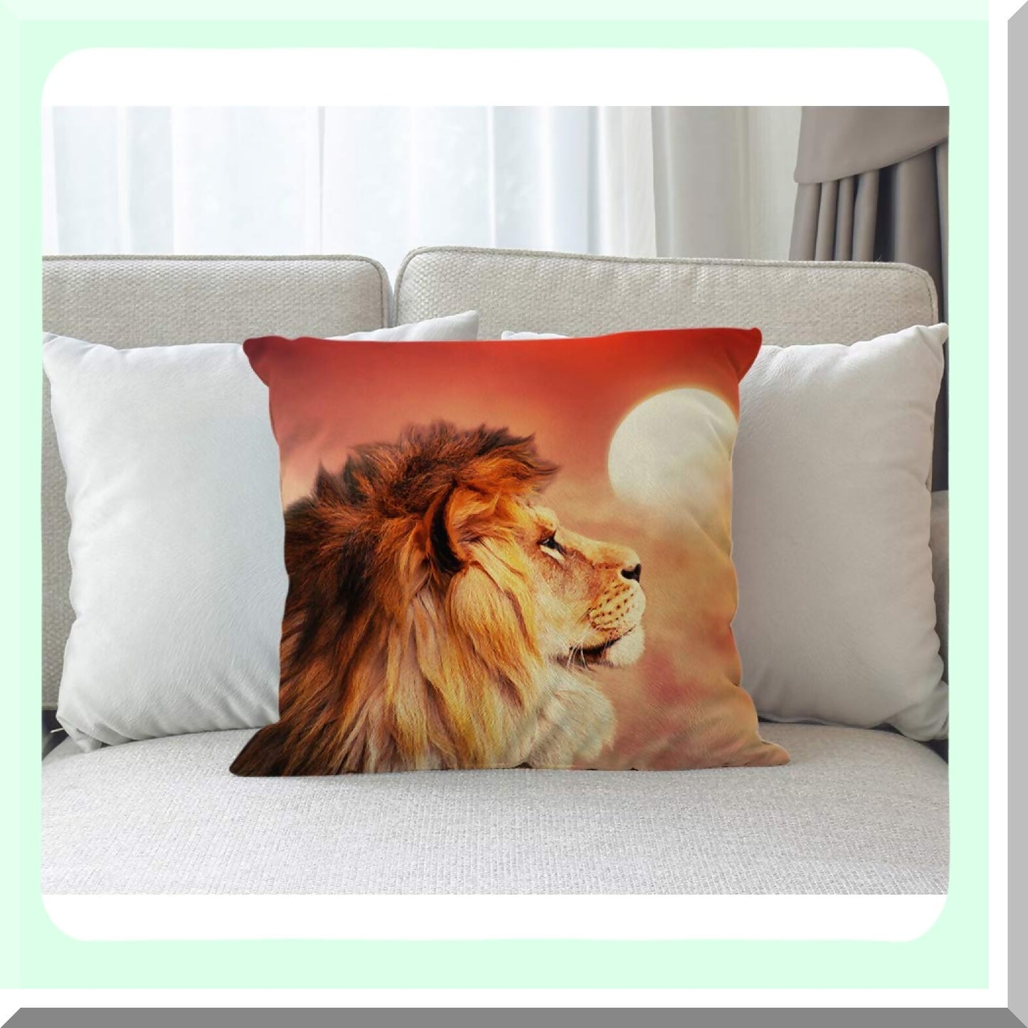 Savannah Sunset Cloud Wild Animal Pillowcase - Decorative Square Cushion Cover for Sofa Bed - 18x18 Inch Linen Canvas - Women Men Home Decor