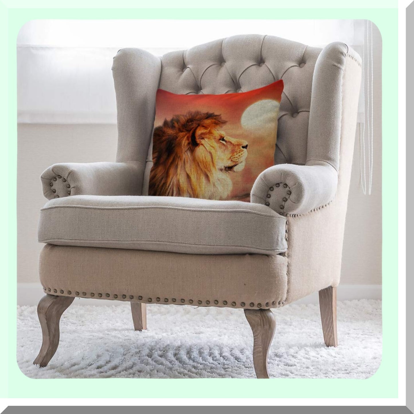 Savannah Sunset Cloud Wild Animal Pillowcase - Decorative Square Cushion Cover for Sofa Bed - 18x18 Inch Linen Canvas - Women Men Home Decor