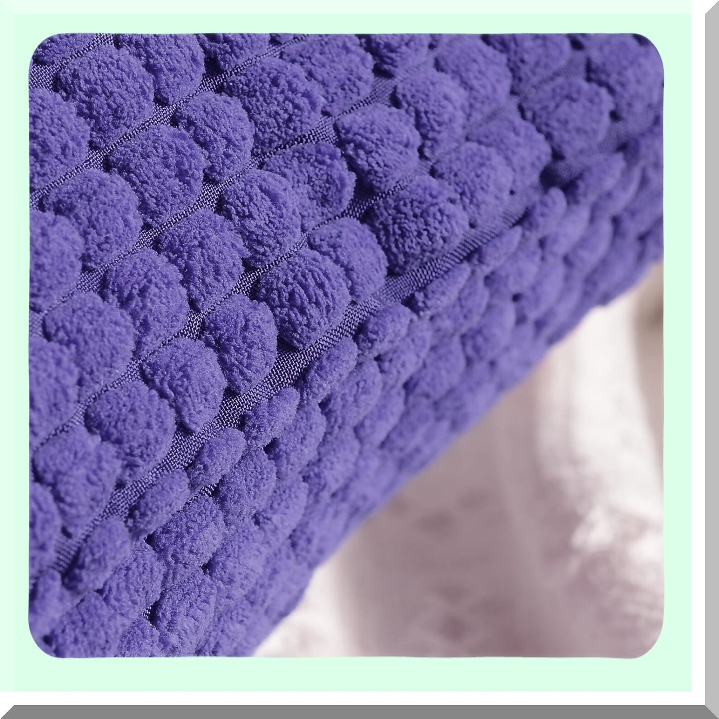 Lavender Corduroy Corn Granules Throw Pillow Covers - Set of 2 Soft Decorative Cushion Pillowcases for Couch Sofa Bed - 16 X 16 Inch Comfort
