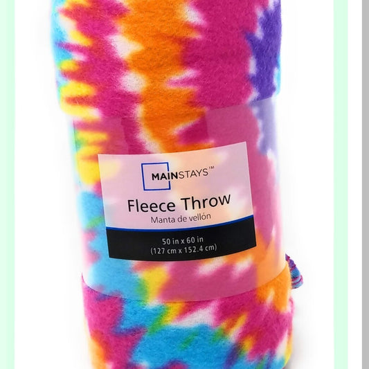 Vibrant CozyTie Fleece Blanket 50x60 - Soft, Warm, and Colorful