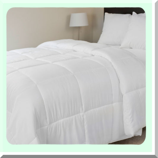 Luxury Plush Twin Comforter - Hypoallergenic Down Alternative Bedding, Overfilled for Maximum Comfort and Coziness, All-Season Lightweight Design