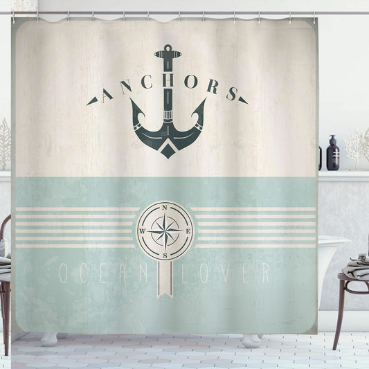 Nautical Marine Shower Curtain 69x70 inches