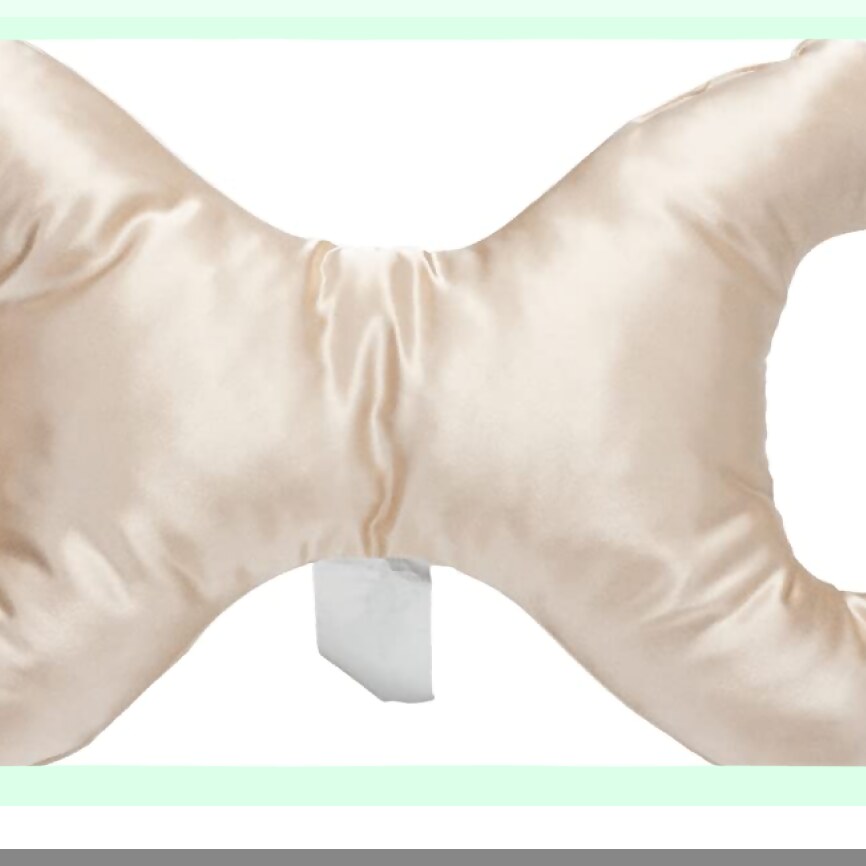 Champagne Dream Pillow - Petite Size for Face Saving Beauty Sleep - Soft and Luxurious Just The Pillow - Wake Up Refreshed and Rejuvenated