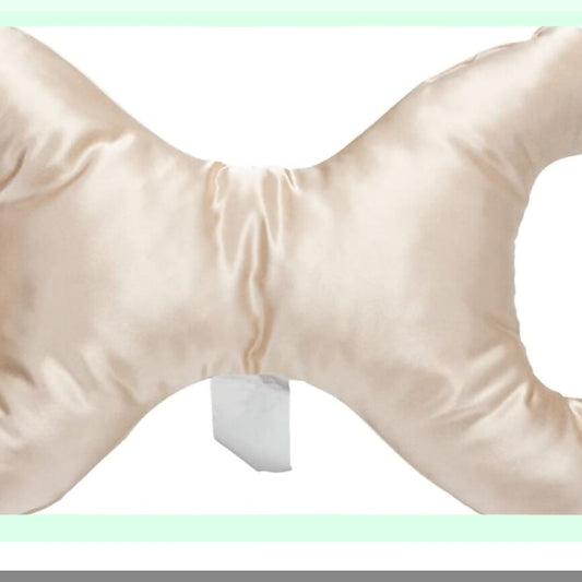 Champagne Dream Pillow - Petite Size for Face Saving Beauty Sleep - Soft and Luxurious Just The Pillow - Wake Up Refreshed and Rejuvenated