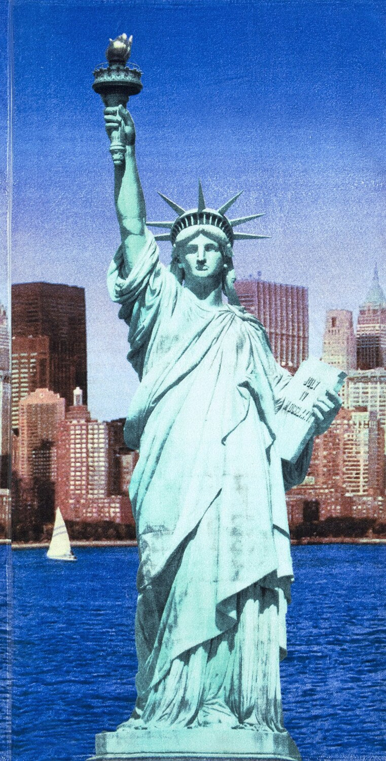 Statue of Liberty Velour Beach Towel 30x60 Inches
