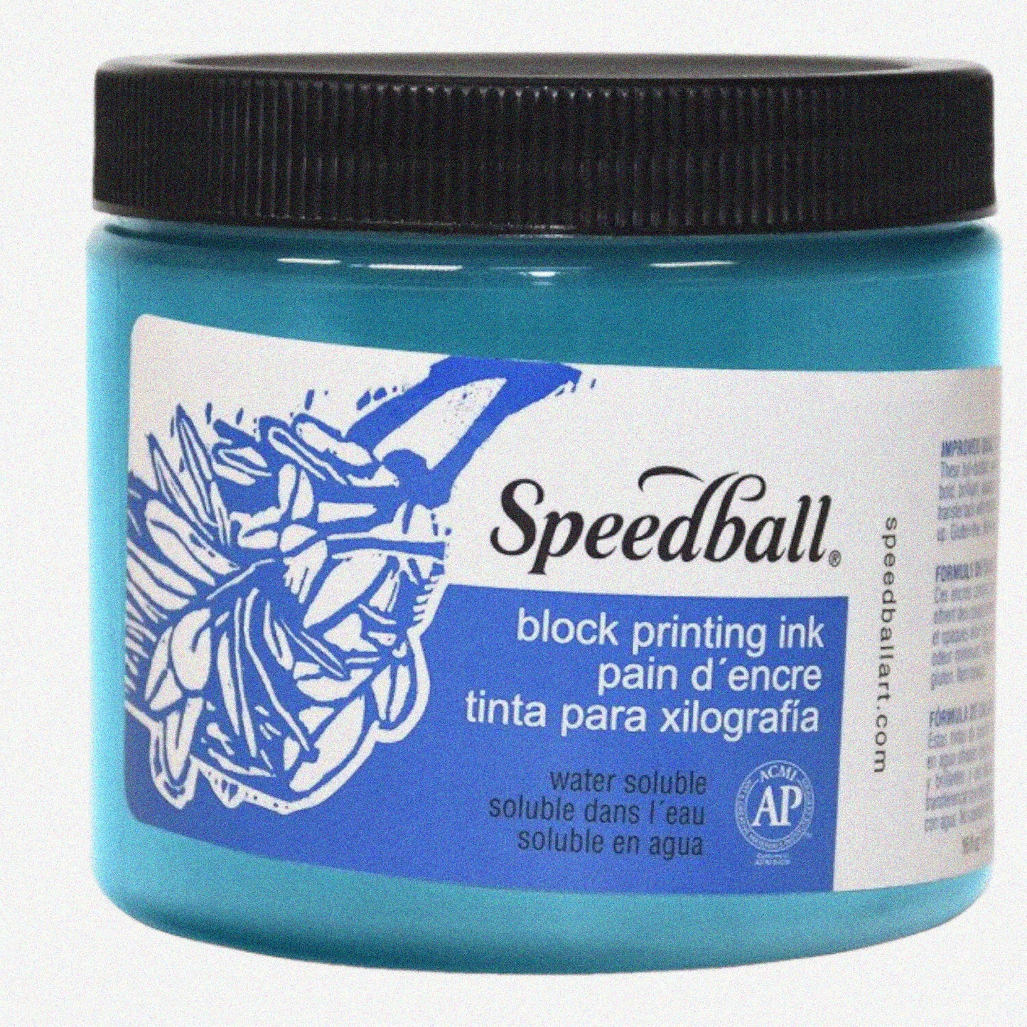 16oz Turquoise Water-Soluble Block Printing Ink