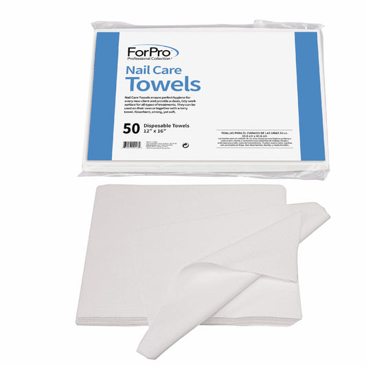 Disposable Nail Care Towels 12" x 16" 50-Count